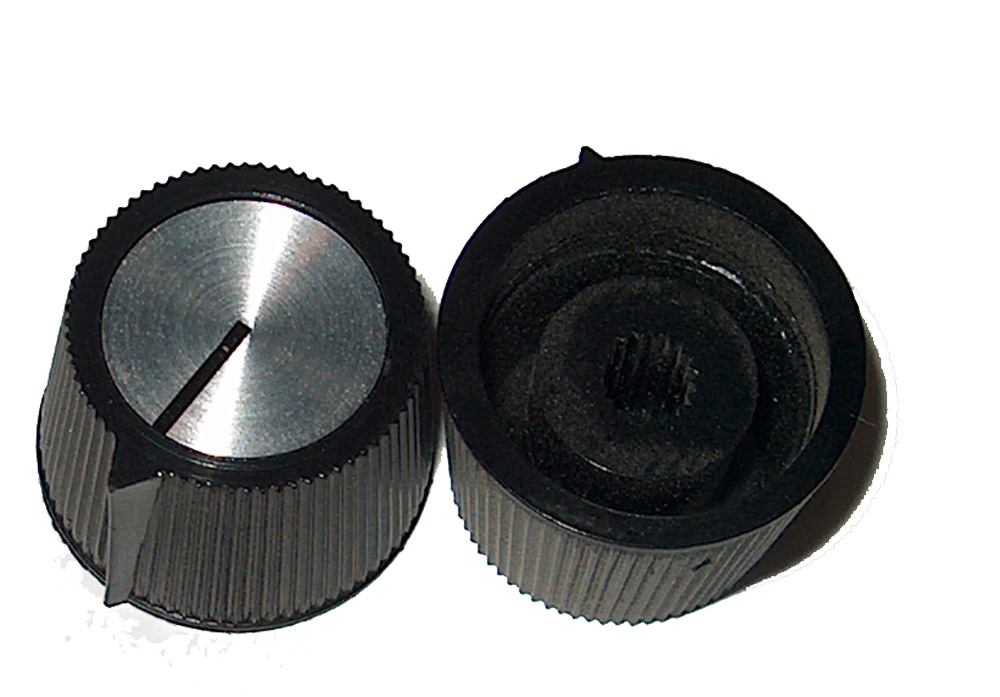 AV KNOB FOR KNURLED SHAFT POTS